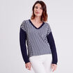 Pull manches longues blanc femme