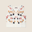 Gilet sans manches blanc femme