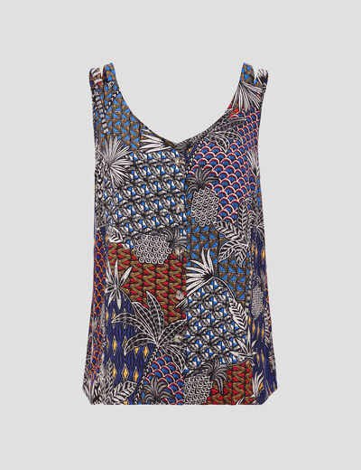Blouse sans manches noir femme