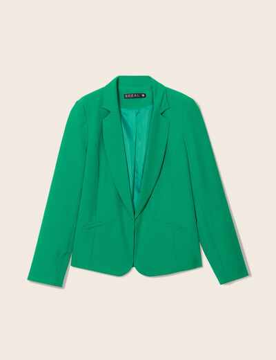 Veste city droite manches 3/4 vert femme