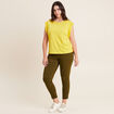T-shirt sans manches vert anis femme