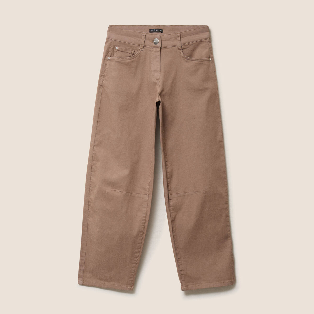 Pantalon magique Le L&eacute;ger coupe barrel taupe femme