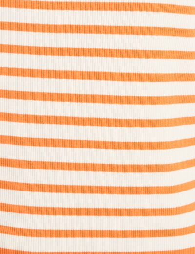 T-shirt manches courtes orange abricot femme