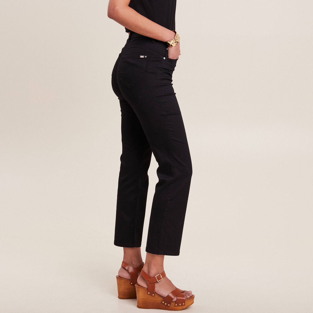 Pantalon magique Le L&eacute;ger coupe droite noir femme