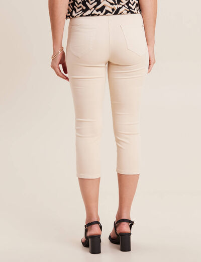 Pantacourt magique Le L&eacute;ger coupe droite ecru femme