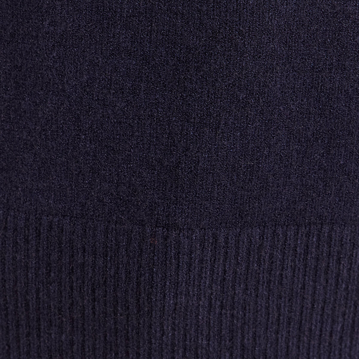Pull col montant bleu marine femme
