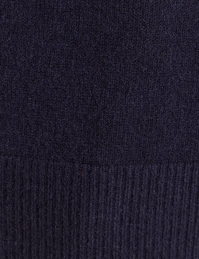 Pull col montant bleu marine femme