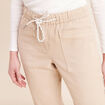 Jean coupe mom 7/8&egrave;me denim beige femme