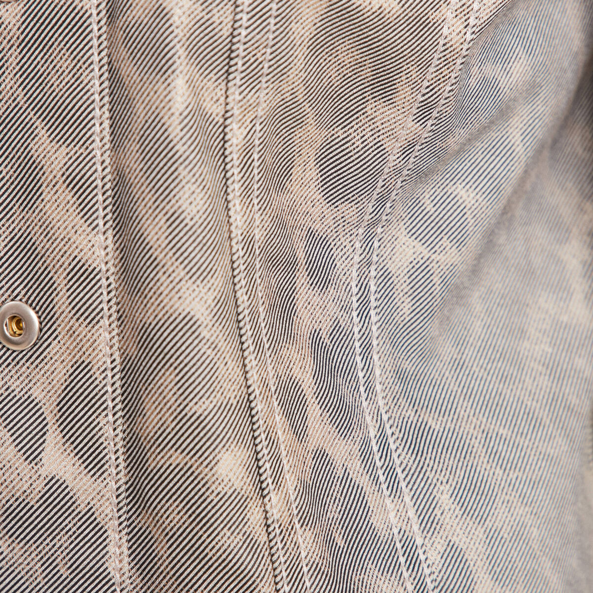 veste cintrée réversible sans col vert olive femme