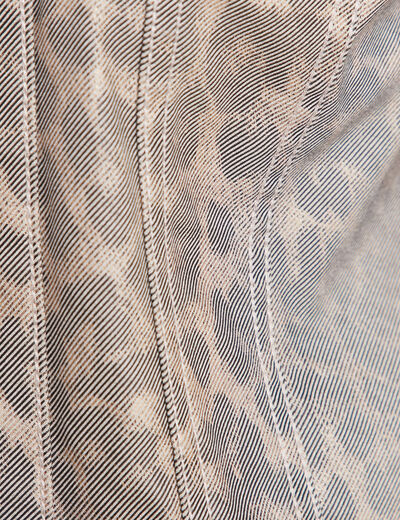 veste cintrée réversible sans col vert olive femme