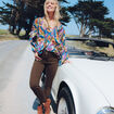 Blouse manches longues multicolore femme