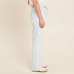 Jean large taille haute denim bleach femme