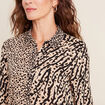 Chemise manches longues beige femme