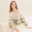 Pull manches longues vert femme