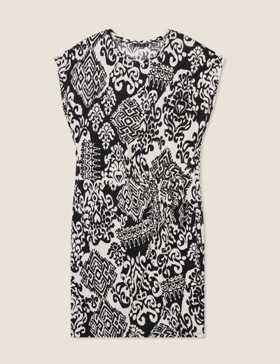Robe courte ajustée noir femme