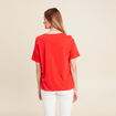 T-shirt manches courtes rouge femme