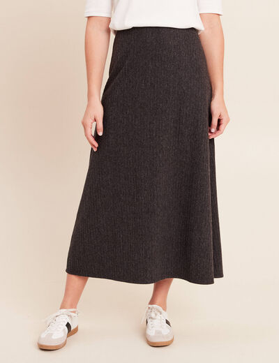 Jupe taille standard gris fonc&eacute; femme