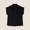 Blouse manches courtes noir femme