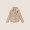 veste cintr&eacute;e doubl&eacute;e avec capuche beige femme
