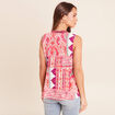 Blouse ample sans manches col v rose femme
