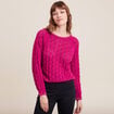 Pull confectionné en France rose fushia femme