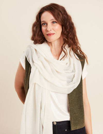 Foulard ecru femme