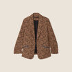 Veste tailleur col ch&acirc;le beige femme