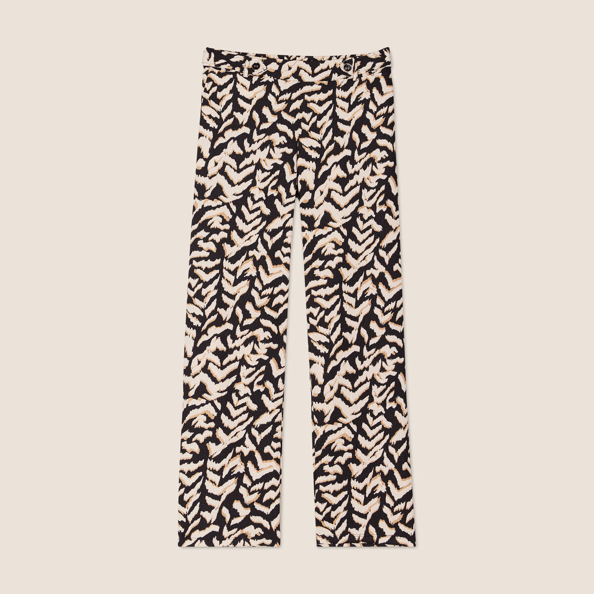 Pantalon carotte taille basse noir femme