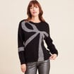 Pull col bateau manches longues noir femme
