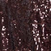T-shirt &agrave; sequins manches courtes marron fonc&eacute; femme