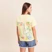 T-shirt droit manches courtes multicolore femme