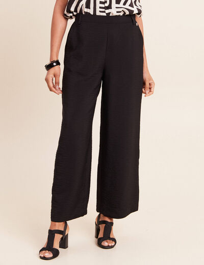 Pantalon magique Le R&eacute;versible large noir femme