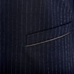 Veste ajustée col châle bleu marine femme