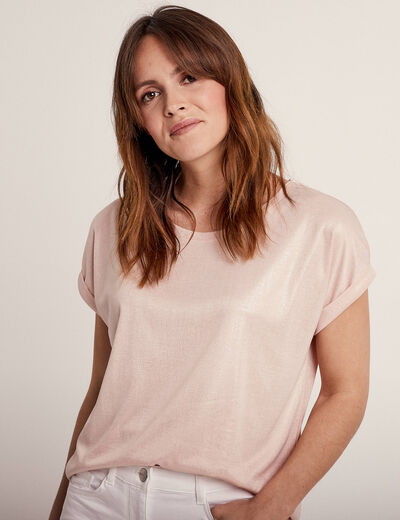 T-shirt manches courtes vieux rose femme