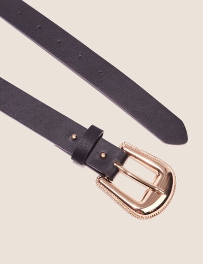Ceinture boucle amovible noir femme
