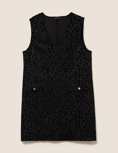 Robe chasuble noir femme