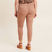 Pantalon léger taille standard 7/8ème marron femme