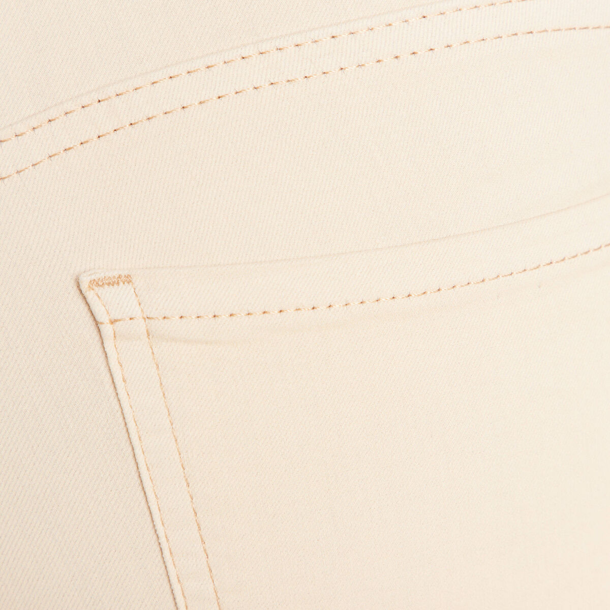 Pantalon léger taille standard 7/8ème ivoire femme