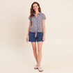 Chemise nou&eacute;e bleu femme