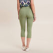 Pantacourt droit taille standard vert femme
