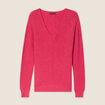 Pull manches longues rose framboise femme