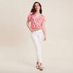 Blouse manches courtes rouge femme