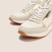 Baskets aspect daim beige femme