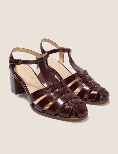 Sandales prune femme