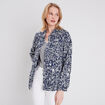Veste droite boutonnée ecru femme