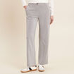 Pantalon large paillettes gris argent femme