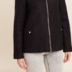 Manteau doubl&eacute; avec laine noir femme