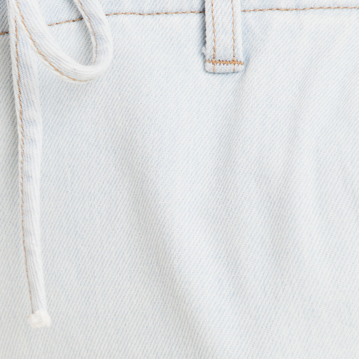Jean large taille haute denim bleach femme
