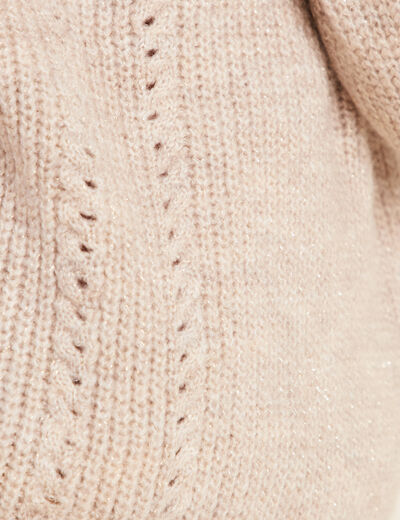 Pull manches longues beige femme