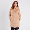 Doudoune droite r&eacute;versible beige femme